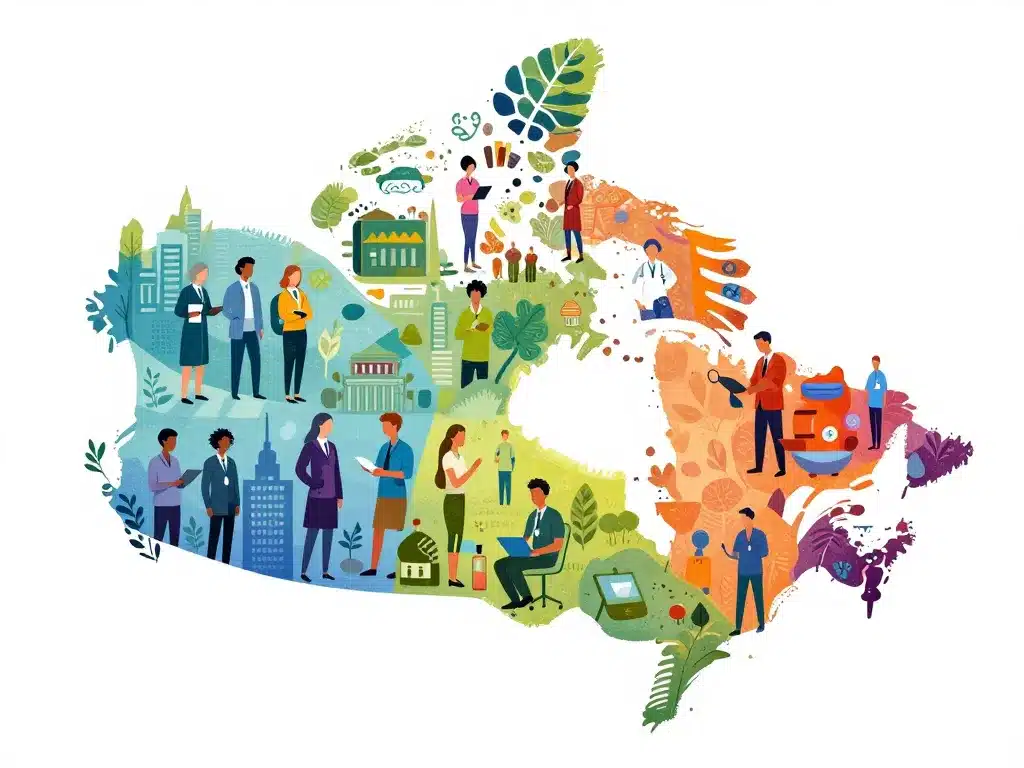 illustration différence salaire moyen au canada provinces et secteurs