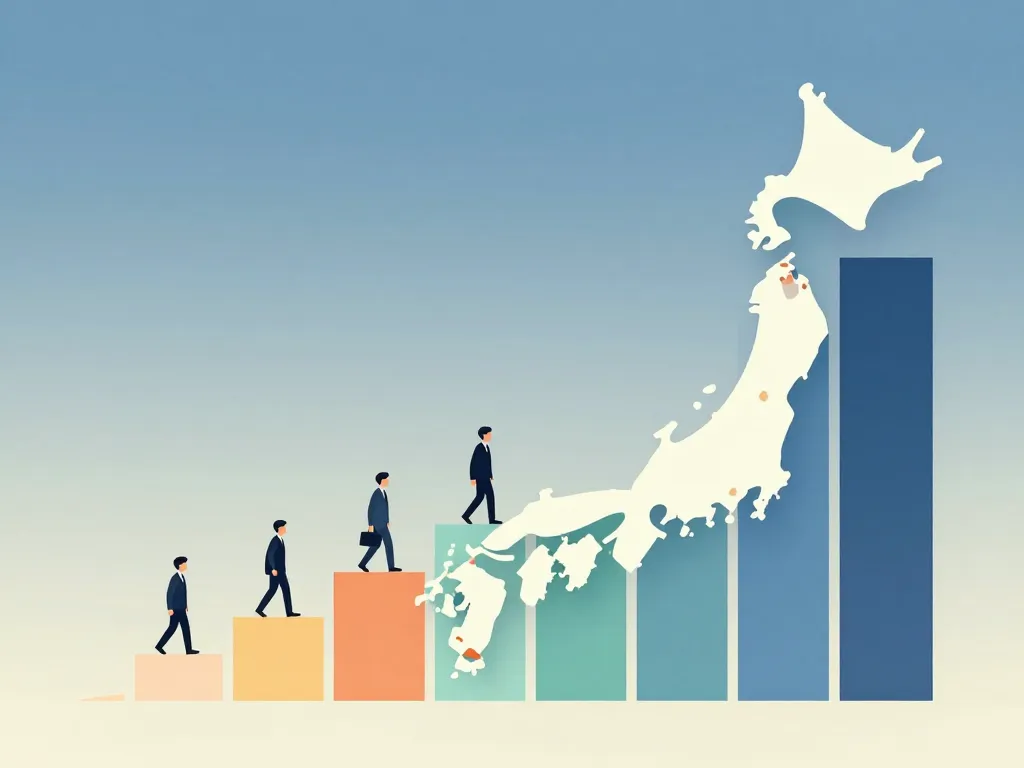 visualisation différences salaire moyen au japon