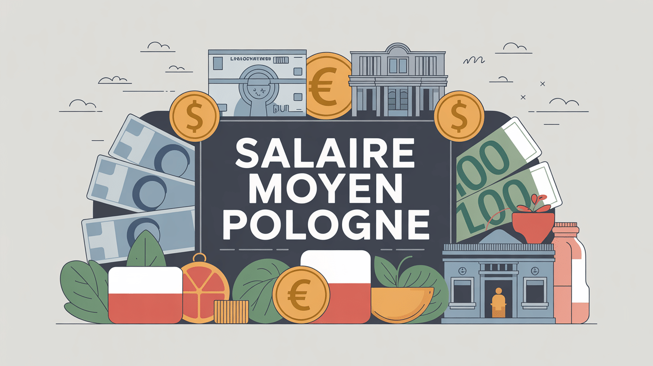 illustration moderne salaire moyen pologne