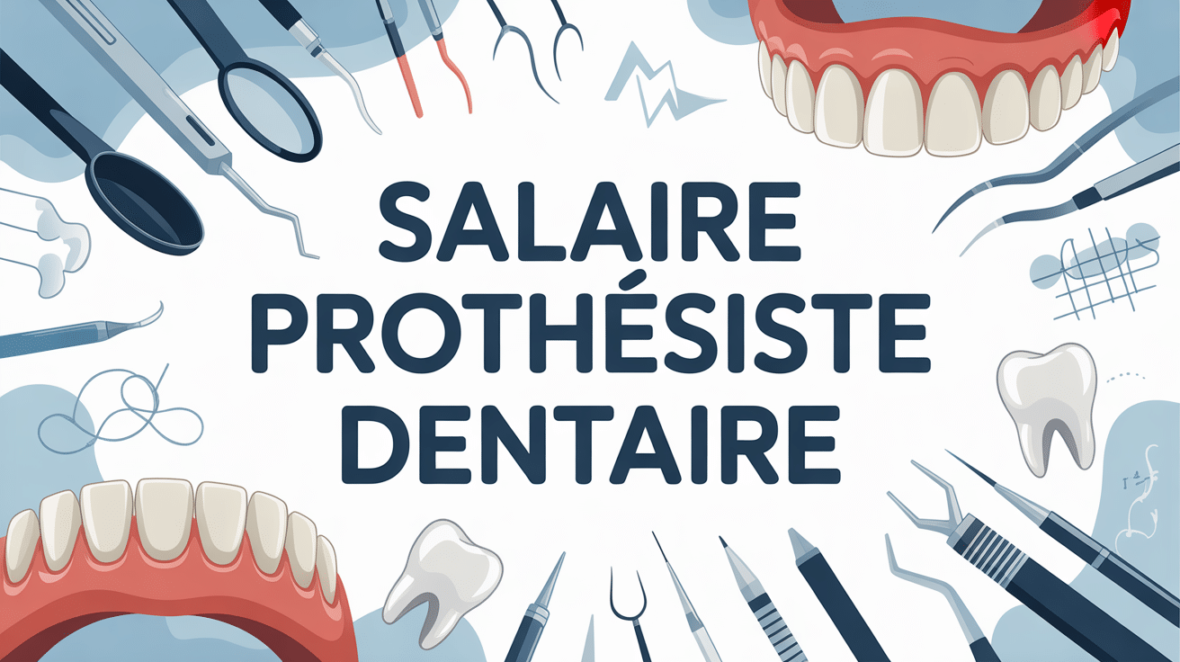 salaire prothesiste dentaire graphique moderne bleu