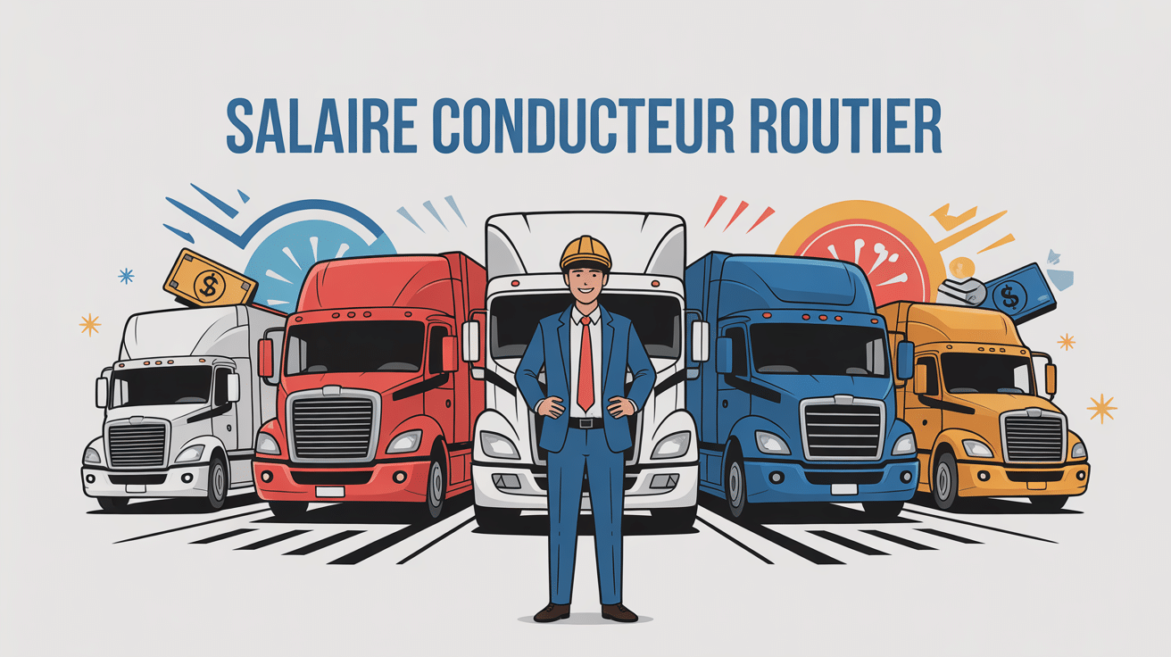 salaire routier image conducteur camions et argent