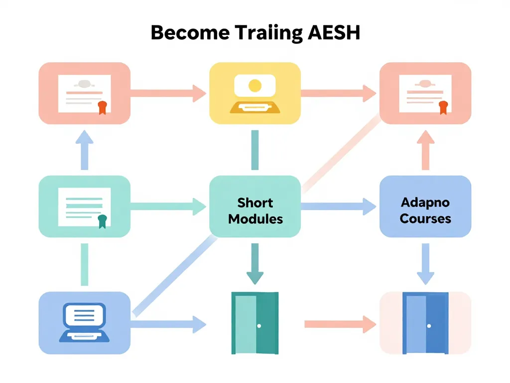 Schéma des voies de formation AESH options parcours