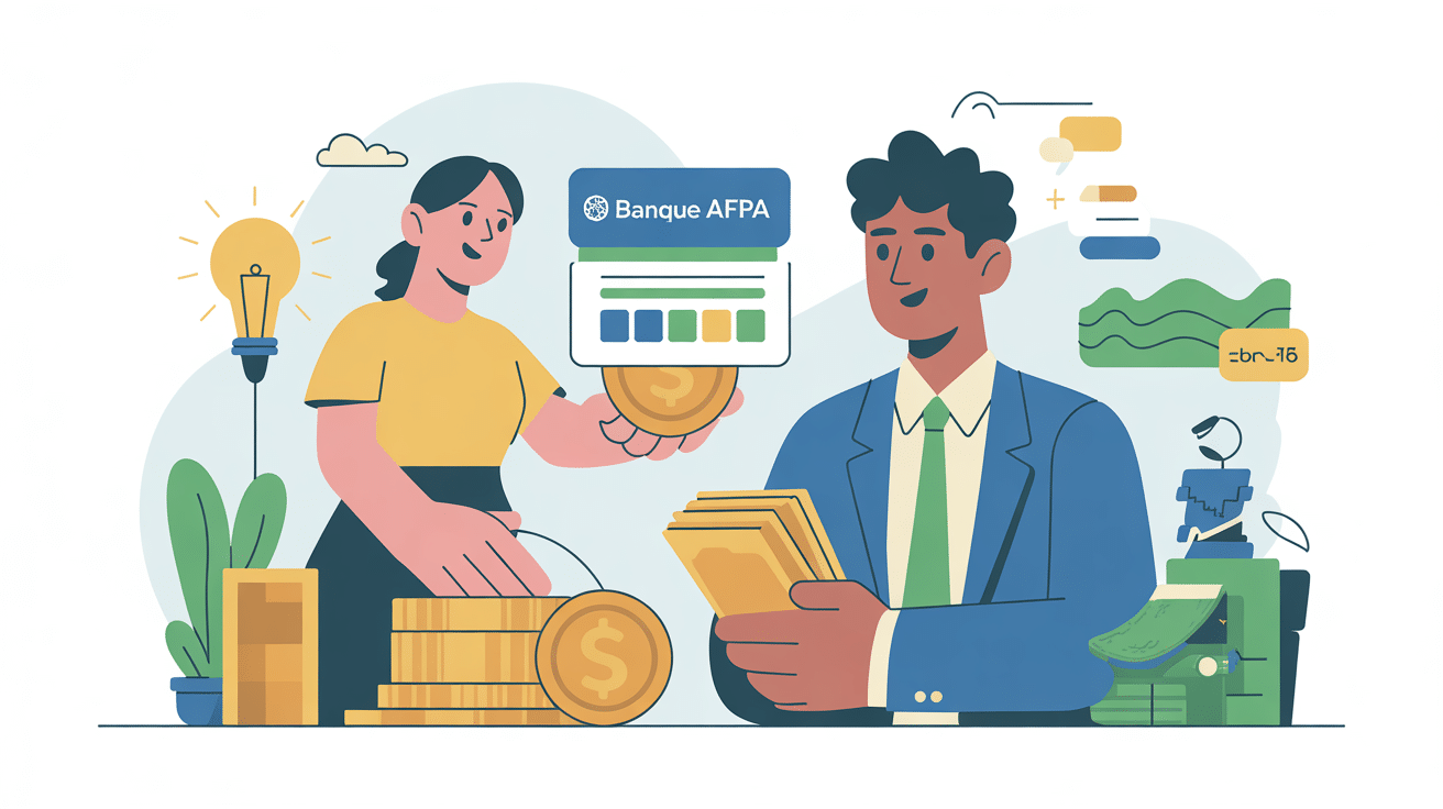 Illustration banque afpa aide financière stagiaires