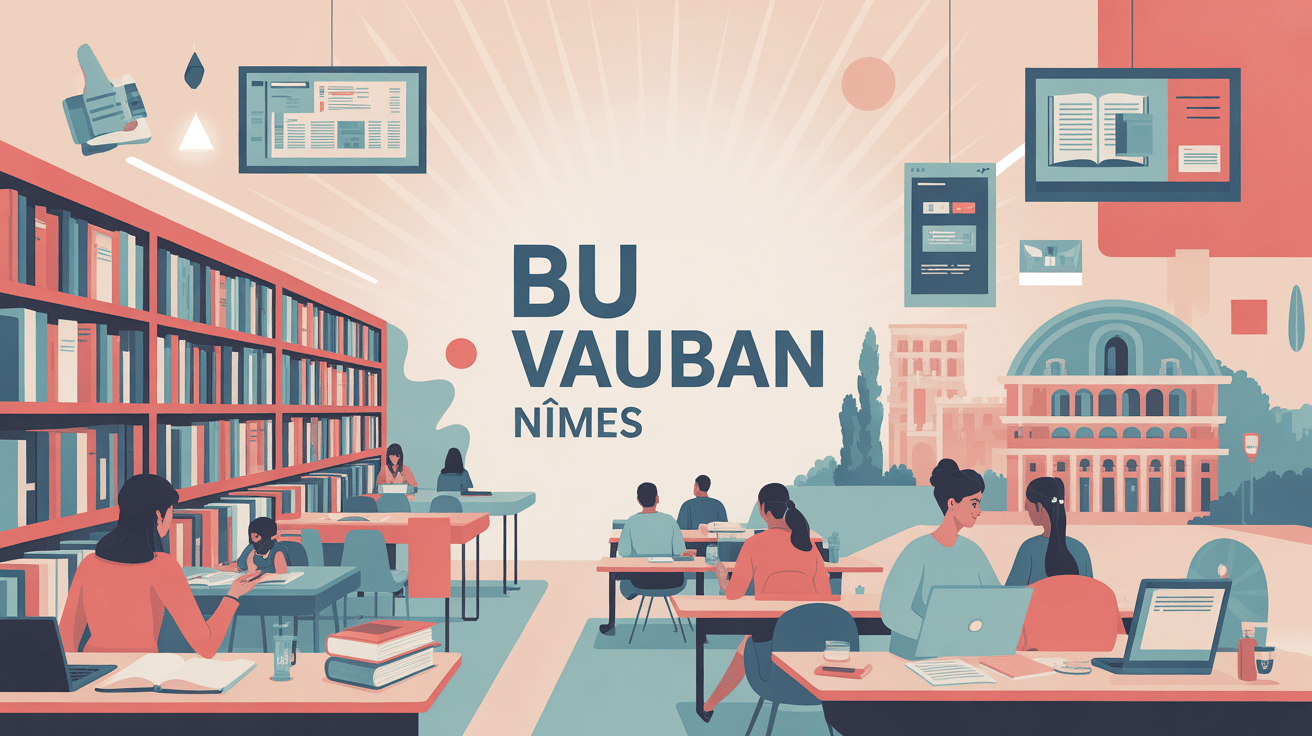 Illustration BU Vauban Nîmes moderne et académique