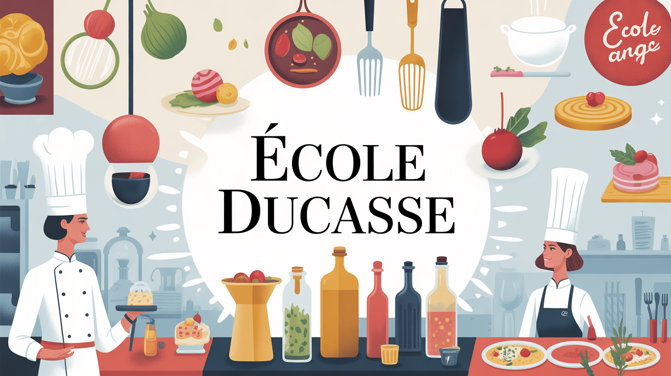 Univers Ecole Ducasse illustration prestige culinaire