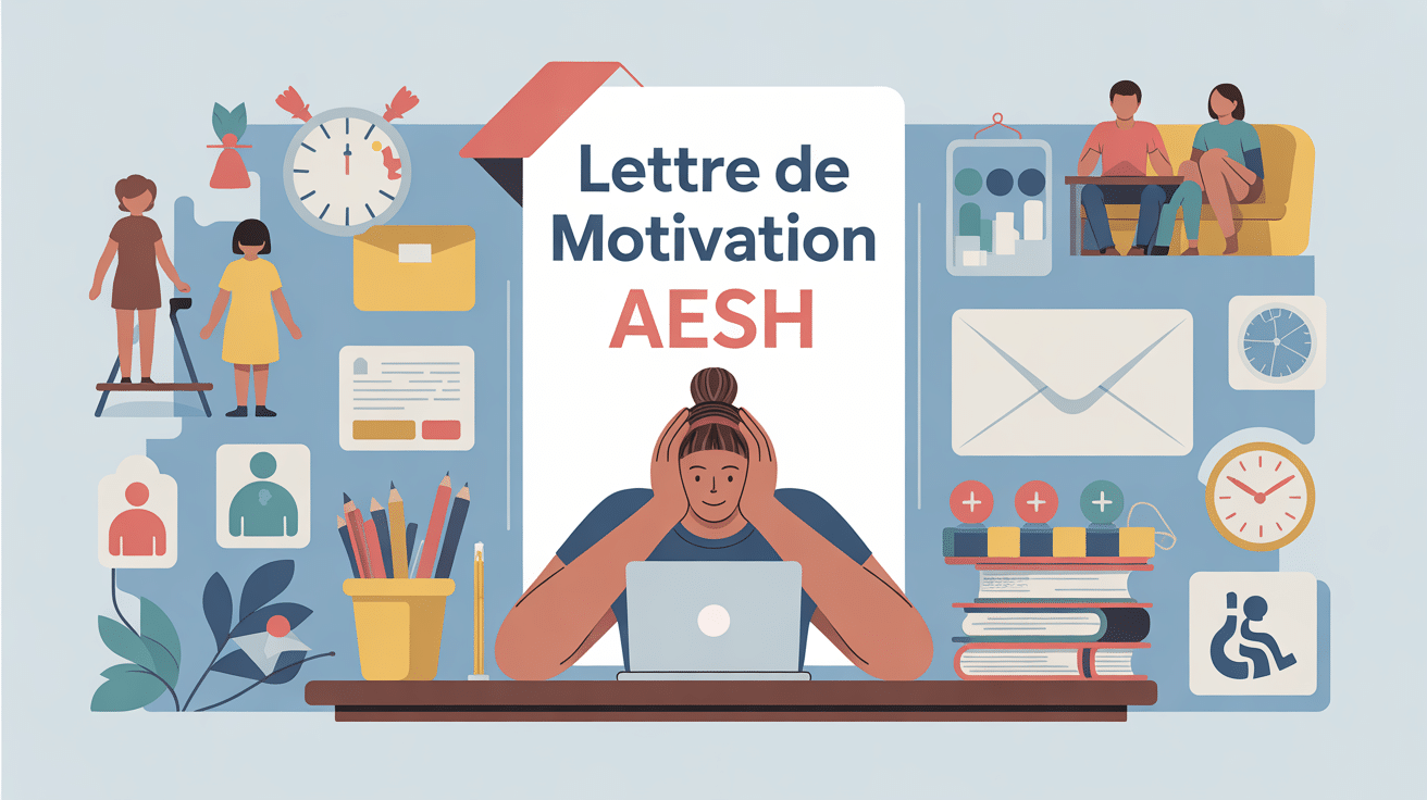 Illustration lettre de motivation AESH écriture et inclusion