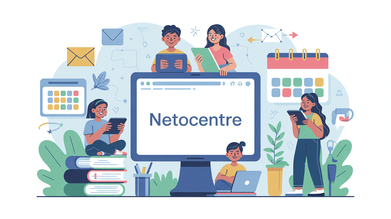 Netocentre illustration ENT école élèves parents