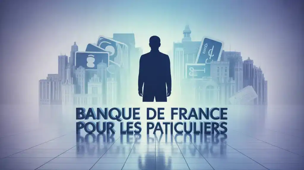 Illustration Banque de France pour les particuliers avec symbole de protection
