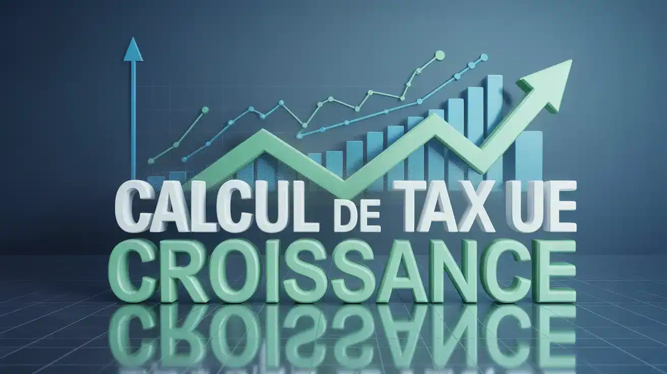 Illustration vectorielle de calcul de taux de croissance avec graphiques et flèches ascendantes