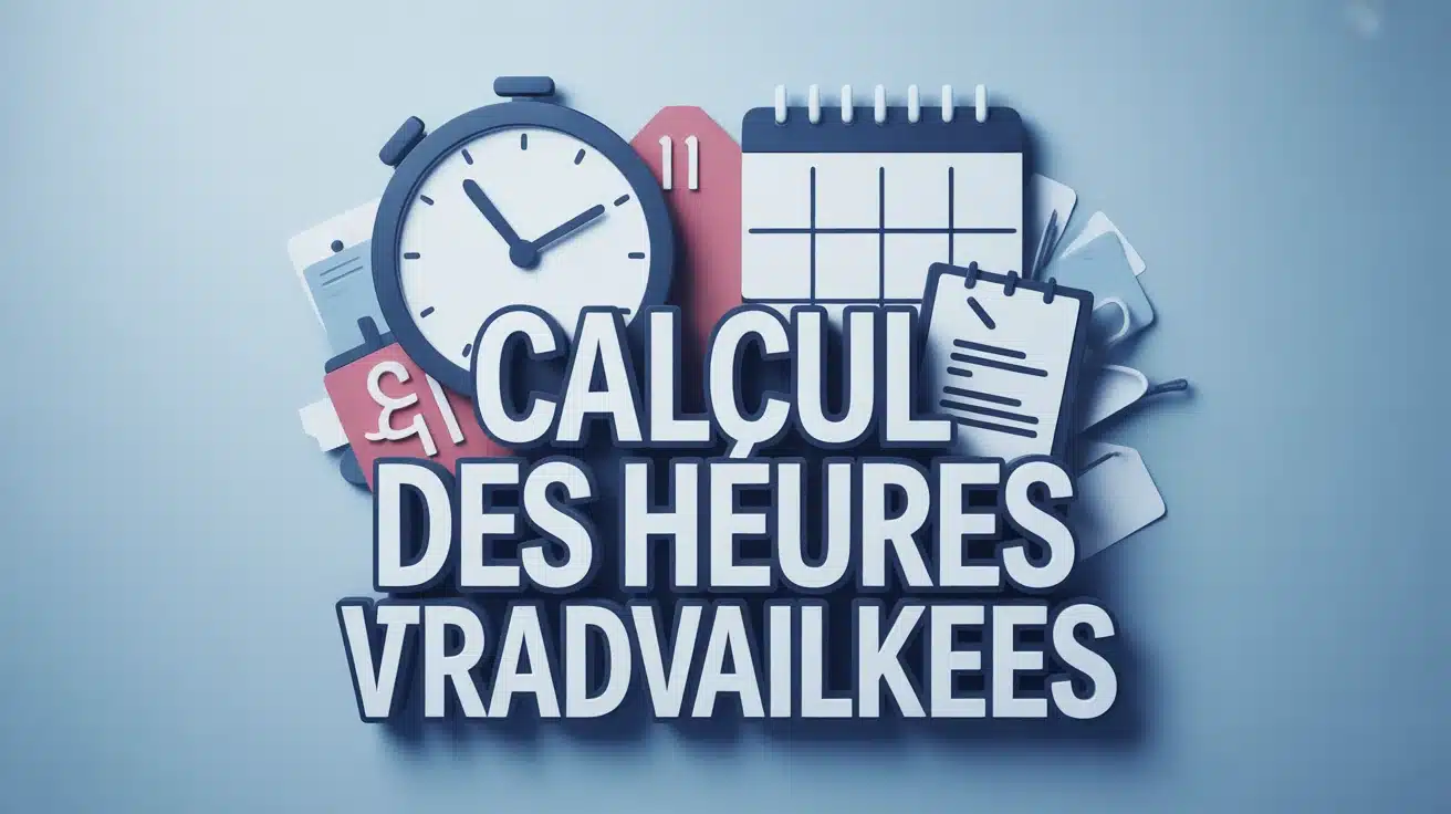 illustration calcul des heures travaillees horloge calendrier travail