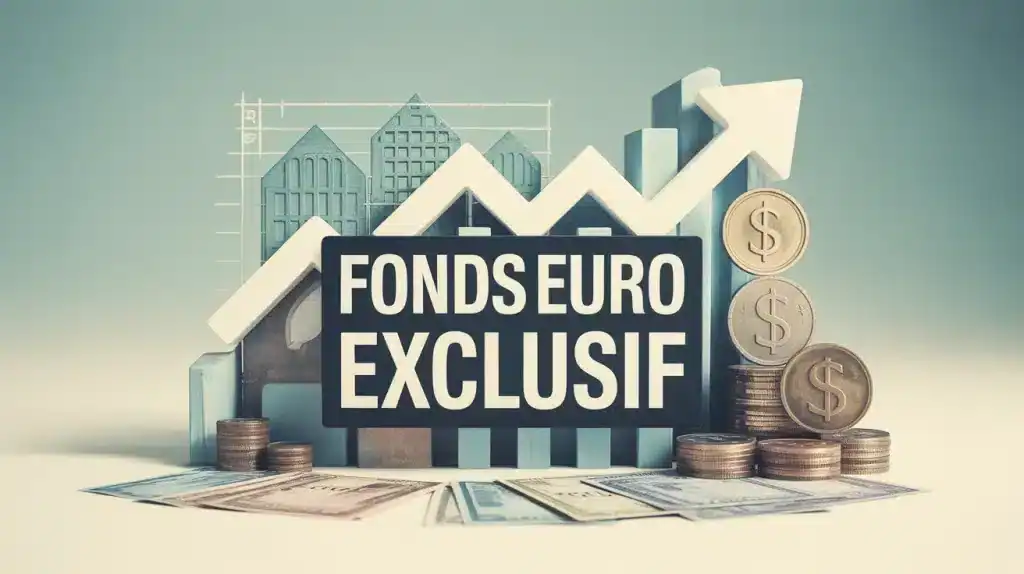 Illustration fonds Euro Exclusif avec graphiques et immobilier