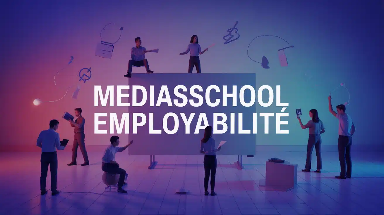 Illustration MediaSchool employabilité étudiants communication digital