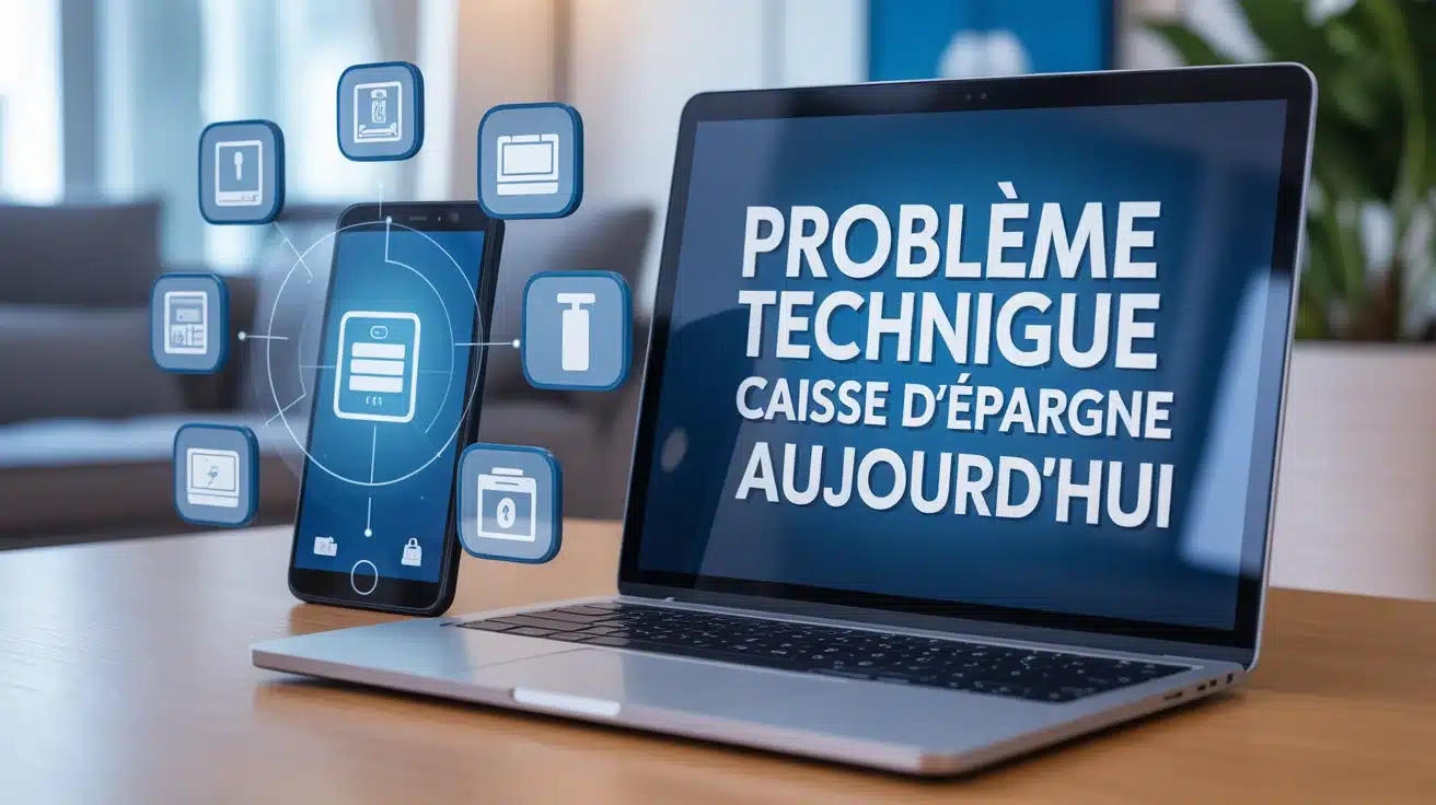 illustration problème technique Caisse d Épargne aujourd hui smartphone ordinateur