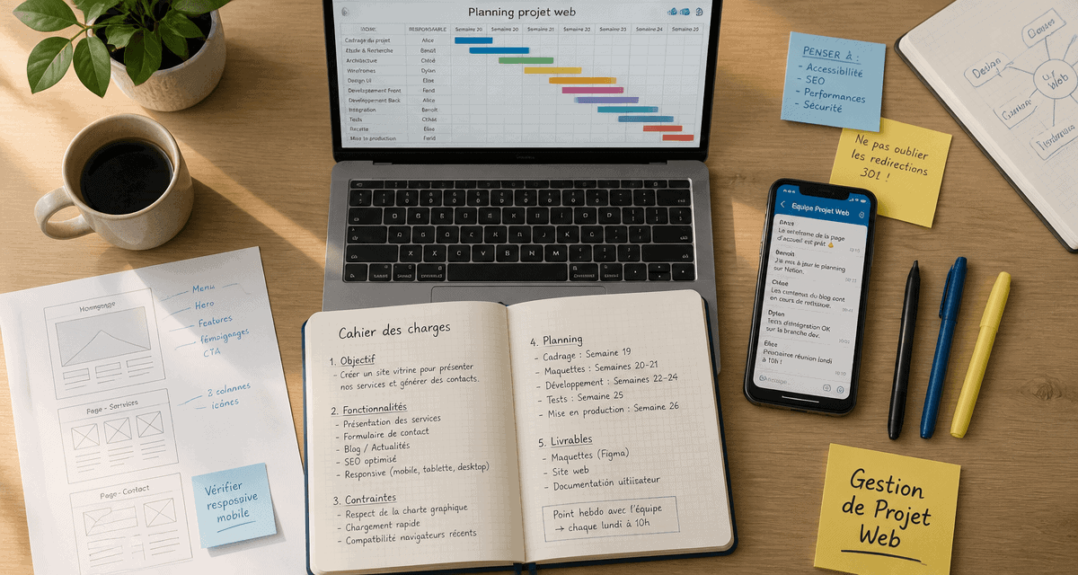 gestion de projet web bureau outils
