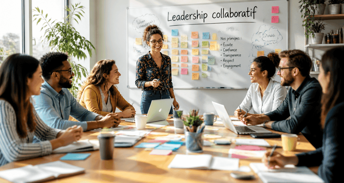 leadership collaboratif équipe réunion
