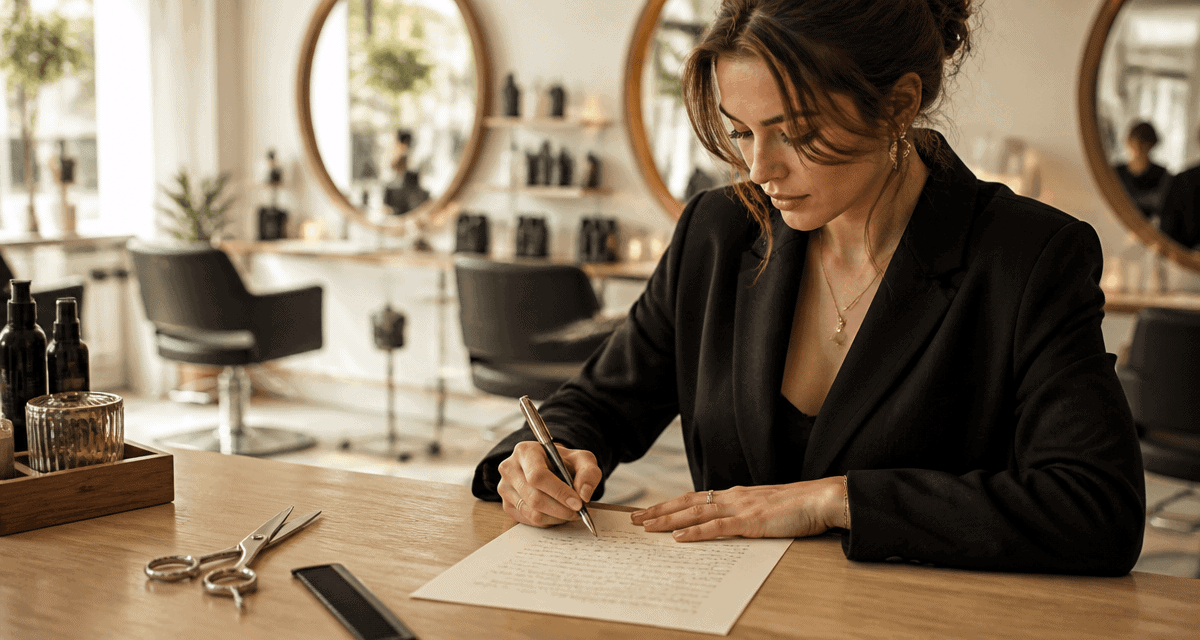 lettre de motivation en coiffure rédigée dans un salon