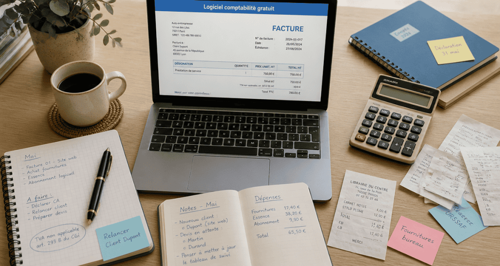 logiciel comptabilité auto entrepreneur gratuit sur bureau