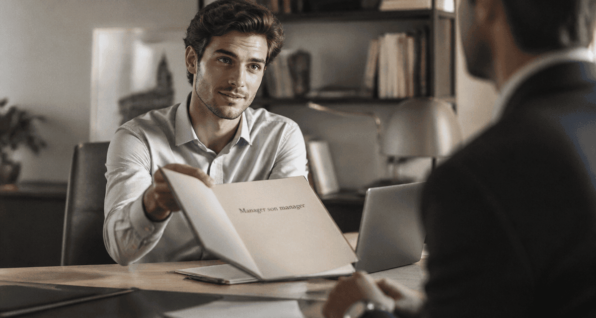 manager son manager collaborateur dossier bureau