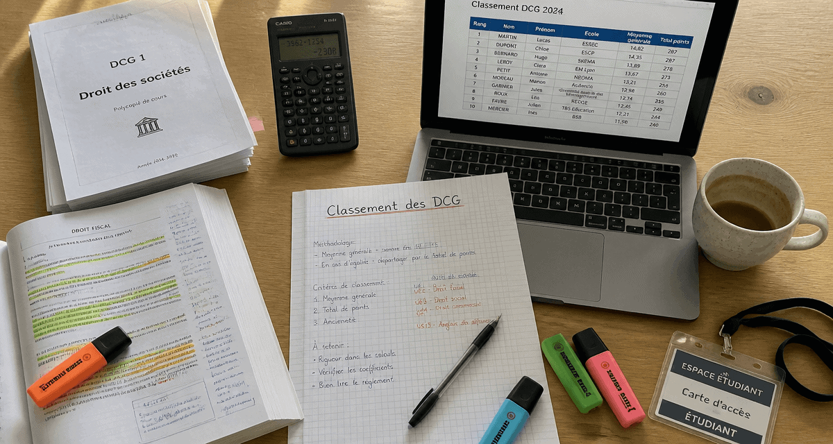 dcg classement table étudiant