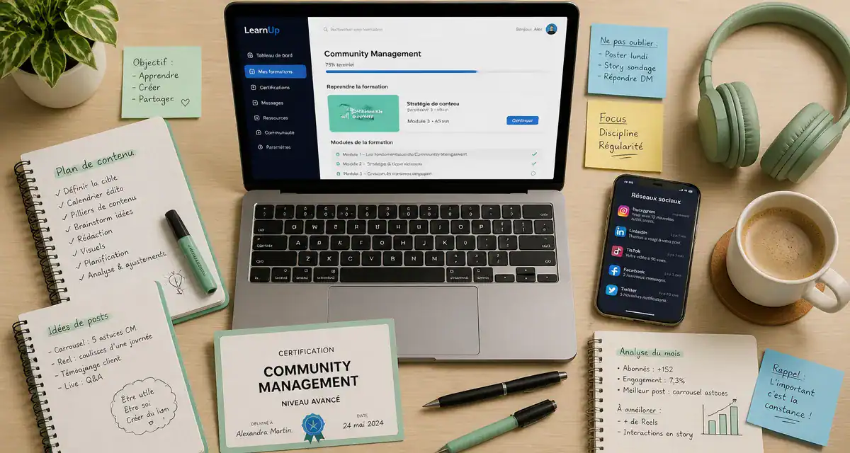 formation a distance community manager ordinateur et certification