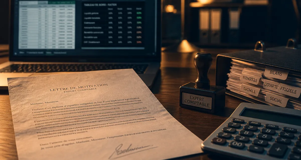 Lettre de motivation de comptable sur bureau d’expert comptable